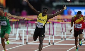 男子110米栏牙买加名将夺冠