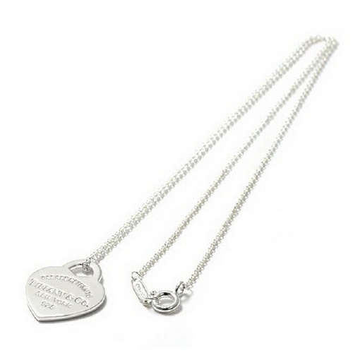Tiffany & Co./蒂芙尼 女式925纯银心形项链 16英寸