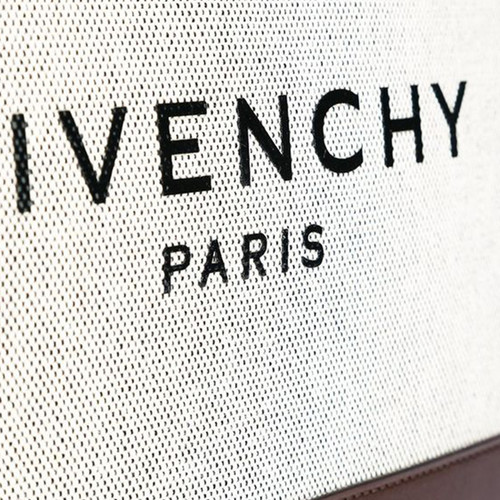 Givenchy/纪梵希 男士白褐色品牌标志印花牛皮与棉质混纺手拿包 BK0607 2536 284 grey brown-036