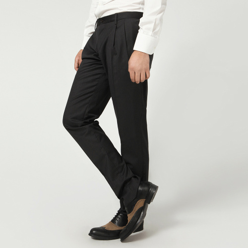 Dolce&Gabbana/杜嘉班纳男士黑色羊毛时尚西裤