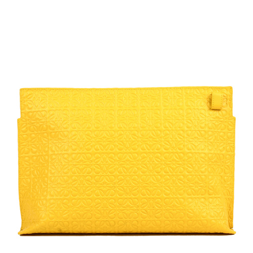【包邮包税】LOEWE/罗意威 女士黄色真皮手拿包