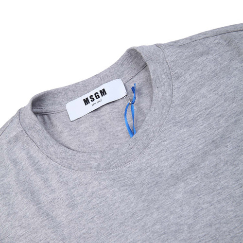 MSGM/MSGM灰色纯棉字母LOGO男士T恤短袖,2140MM111 164795,96,S