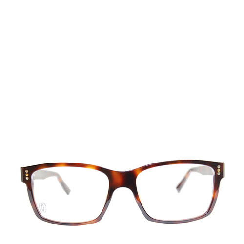 CARTIER/卡地亚新款时尚玳瑁色板材管弦乐风格装饰男女款眼镜