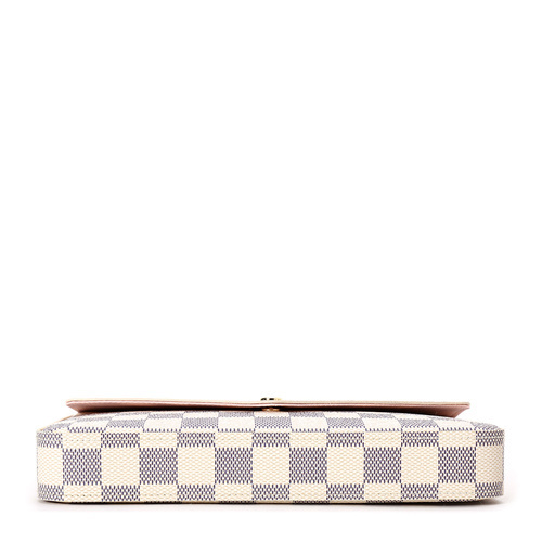 Louis Vuitton/路易威登 特价 白色棋盘格经典帆布女士链条多用斜挎包 Felicie N61363