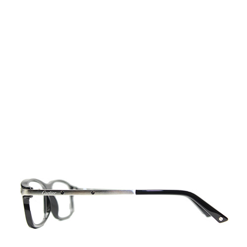 CARTIER/卡地亚16年新款时尚单梁板材框镀铂金饰面镜腿男士平光镜眼镜