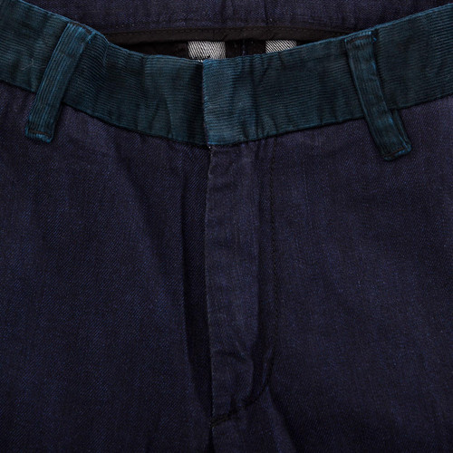 VERRI/VERRI 男士牛仔裤蓝色袋口绣花长裤-男士裤子