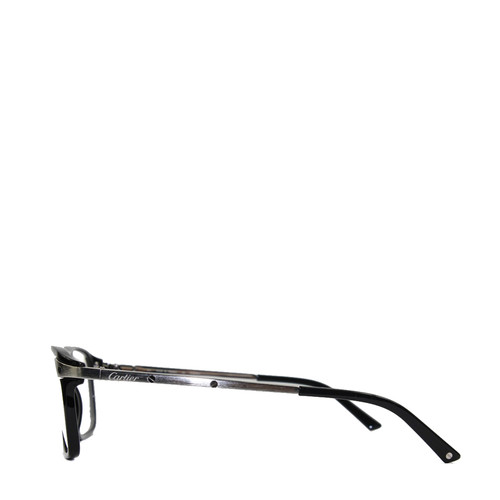 CARTIER/卡地亚16年新款时尚双梁板材框镀铂金饰面镜腿男士平光镜眼镜