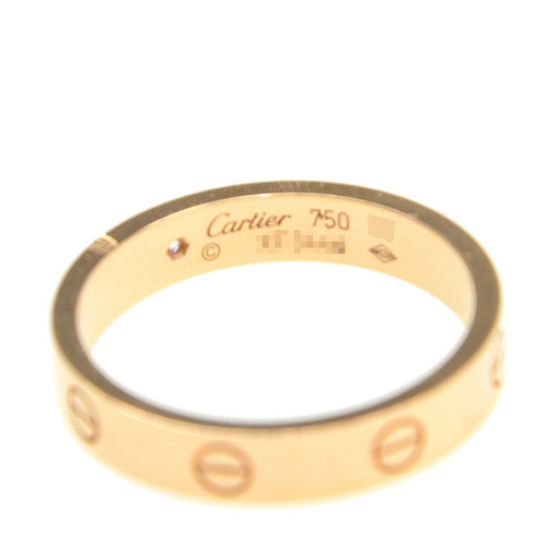 CARTIER/卡地亚love18K玫瑰金，钻石女性戒指\指环